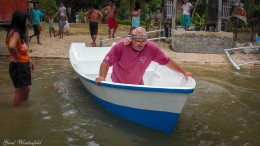 Unser selbst gebautes Tauchboot das erste mal im Wasser